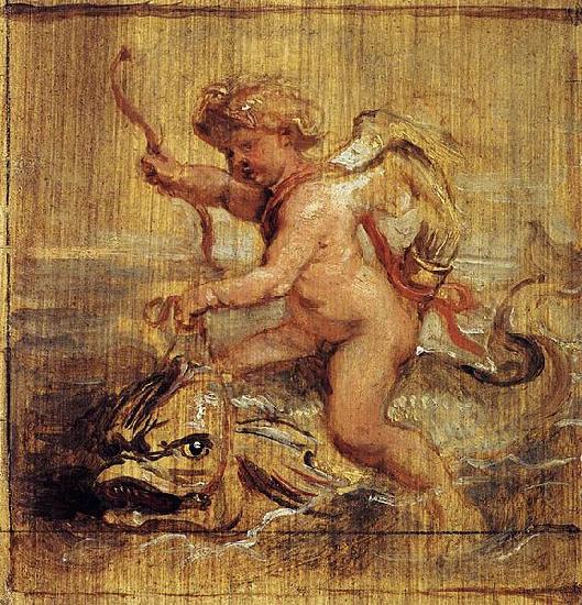 Peter Paul Rubens Cupid Riding a Dolphin Germany oil painting art